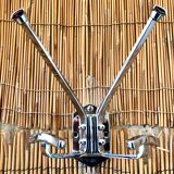Vintage Modernista wall coat hanger 60 solid brass chrome plated