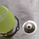 Opaline green glass cookie jar