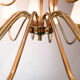 Lamp with arms of brass and glass, of Danish design from the 1950s