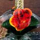 Green Murano glass basket/trinket dish