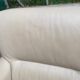 2/3-seater sofa in genuine beige leather by Roche Bobois. Very good condition, great comfort.