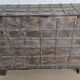 Old chest - dowry console from Bikaner in teak and wrought iron
