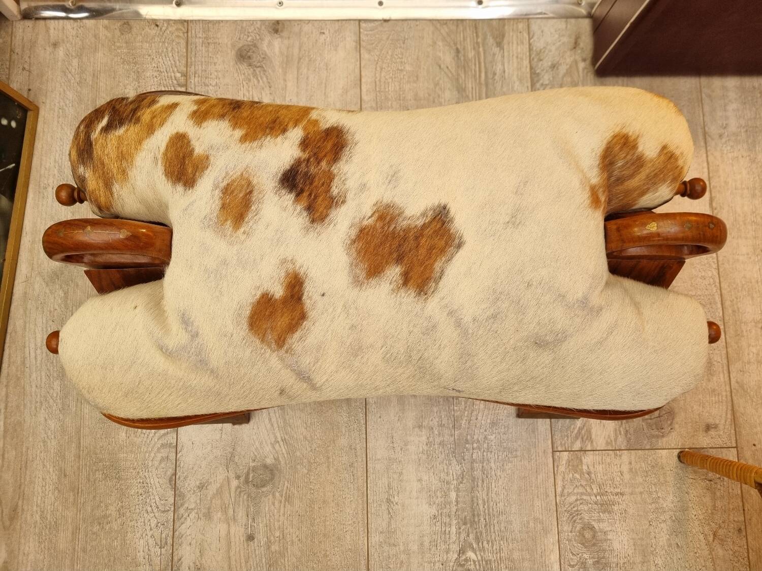 Cowhide stool from 1970