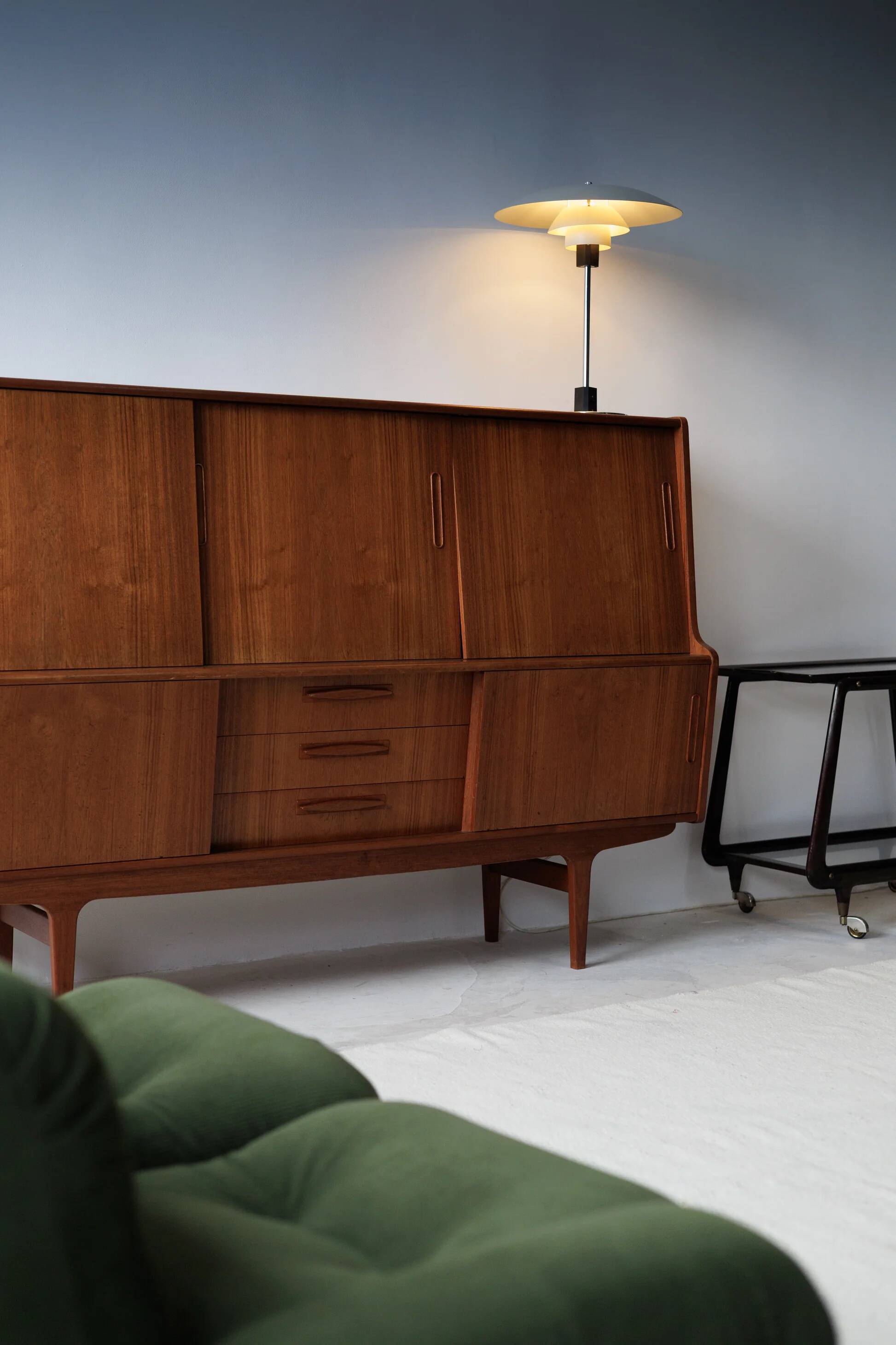 Mid-century Danish teak highboard