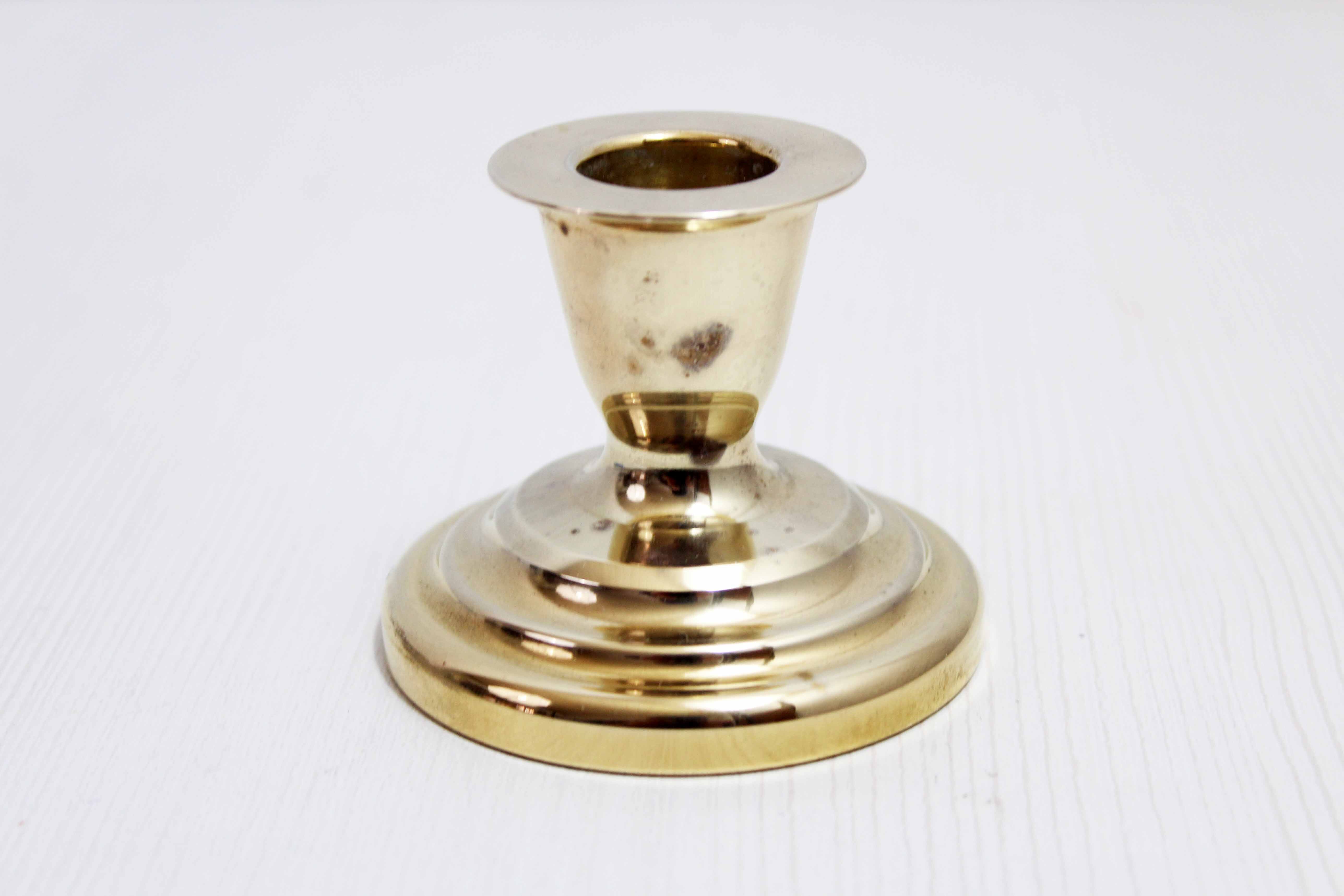 Solid brass candle holder 1950