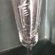 6 engraved Crystal champagne flutes