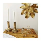 Pair of brass candlesticks