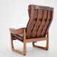1960s adjustable leather armchair by Genega Mobler, Denmark