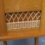 Vintage rattan bedside