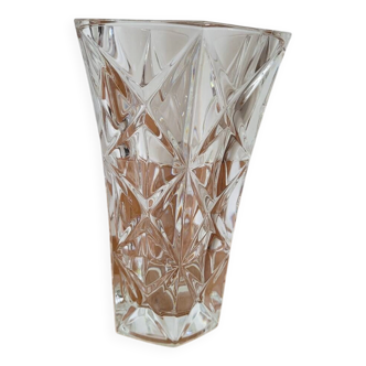 Vase en verre transparent
