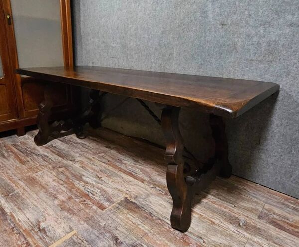 Grande table de ferme / table de salle à manger en bois massif /200cm