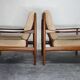 Pair of Scandinavian teak armchairs from the 60s