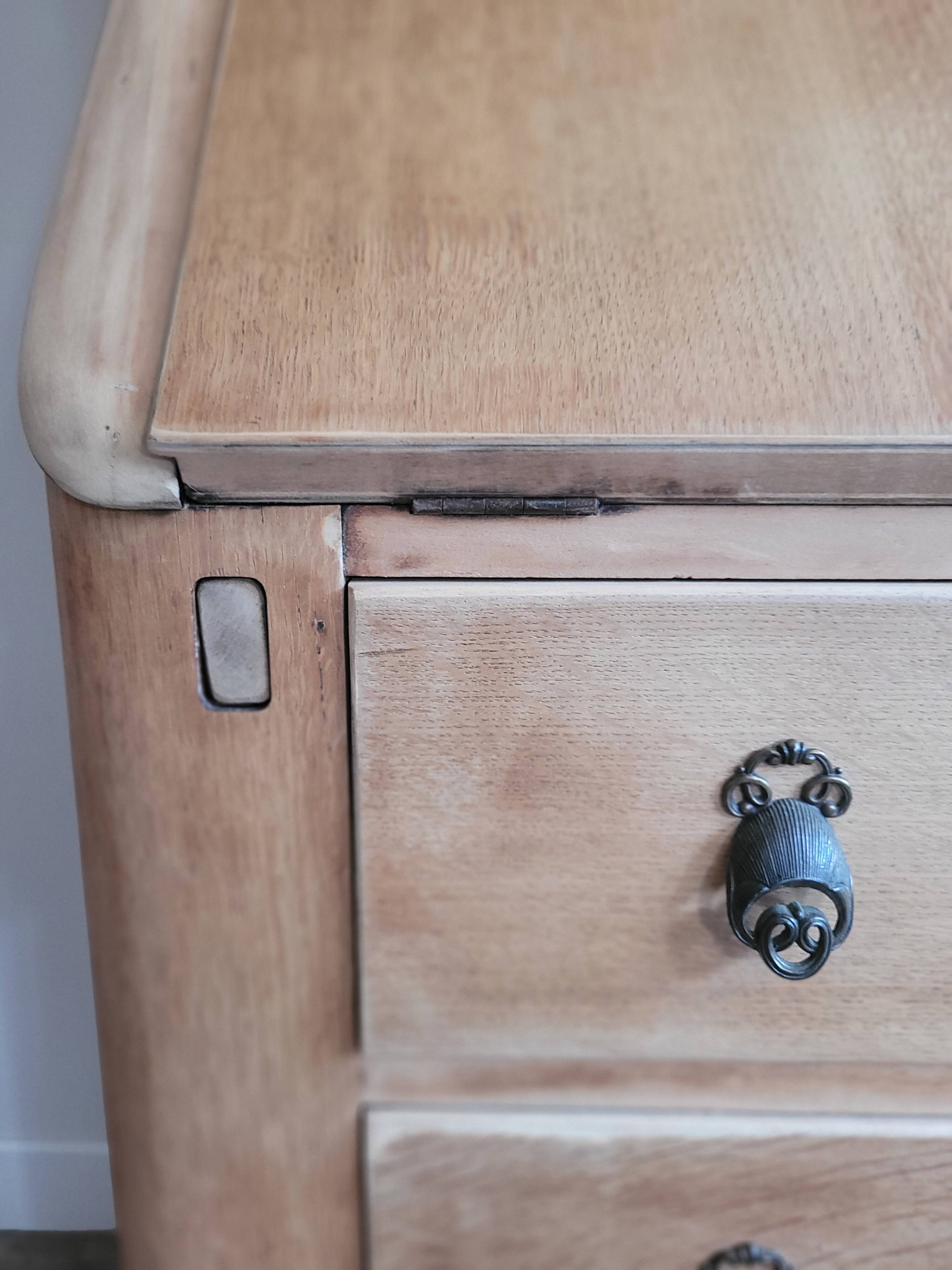 Antique English secretary display cabinet
