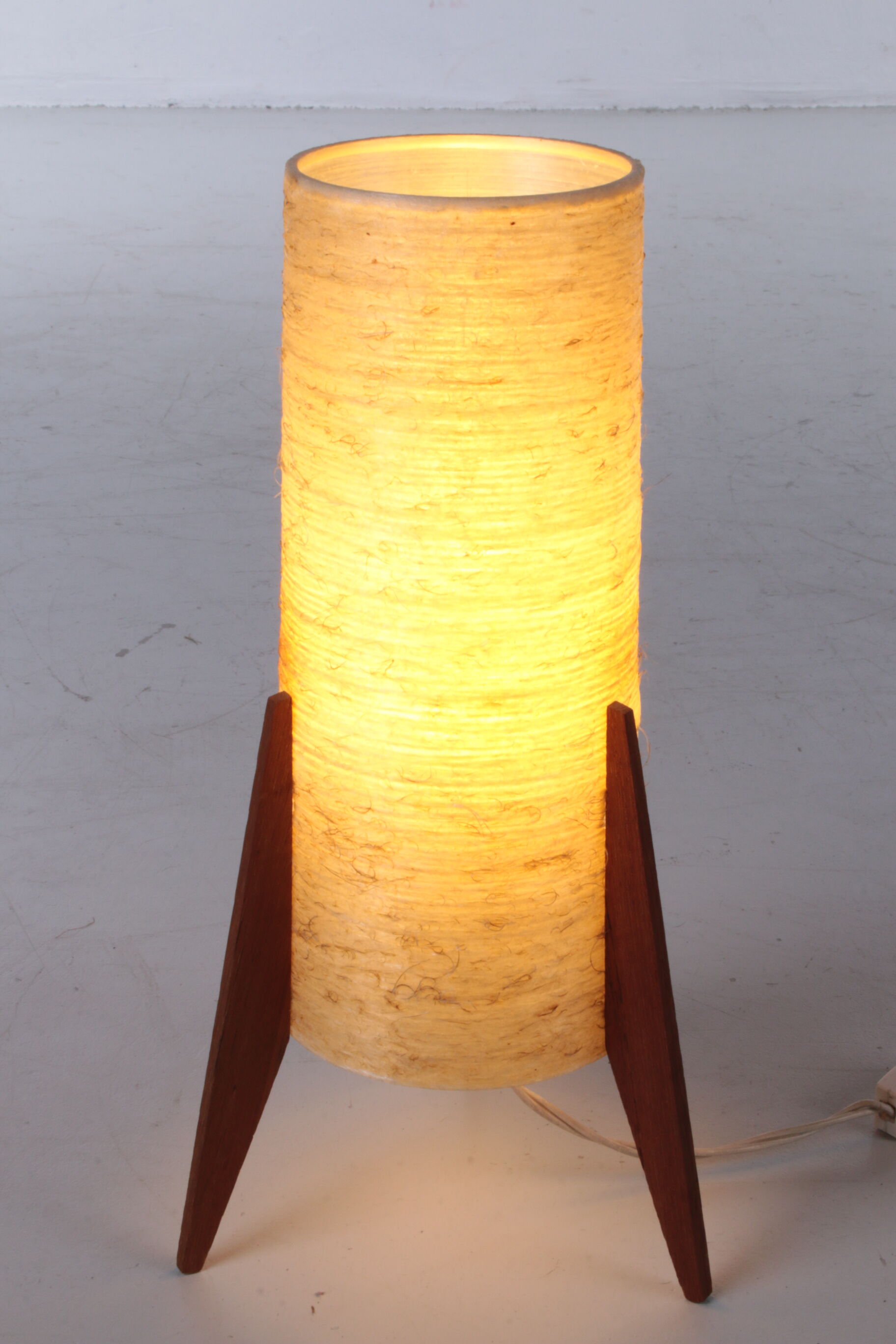 Vintage Spun Fiberglass Retro Mini Rocket Table Lamp, 1960