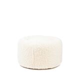 Pouf with white curls, contemporary work