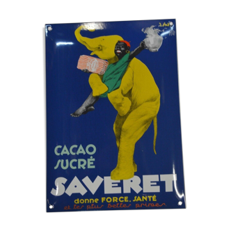 Saveret sweetened cocoa enamel plate