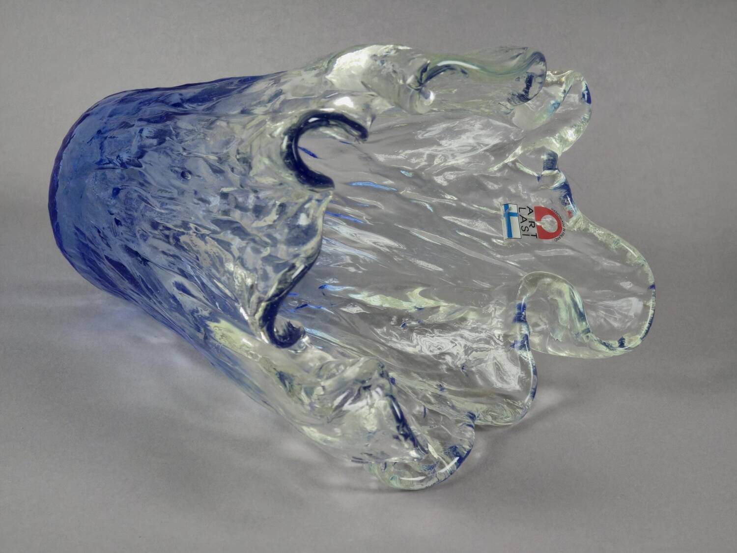 Vintage années 1970 lasilandia « art lasi » vase de glacier fait main finlandais
