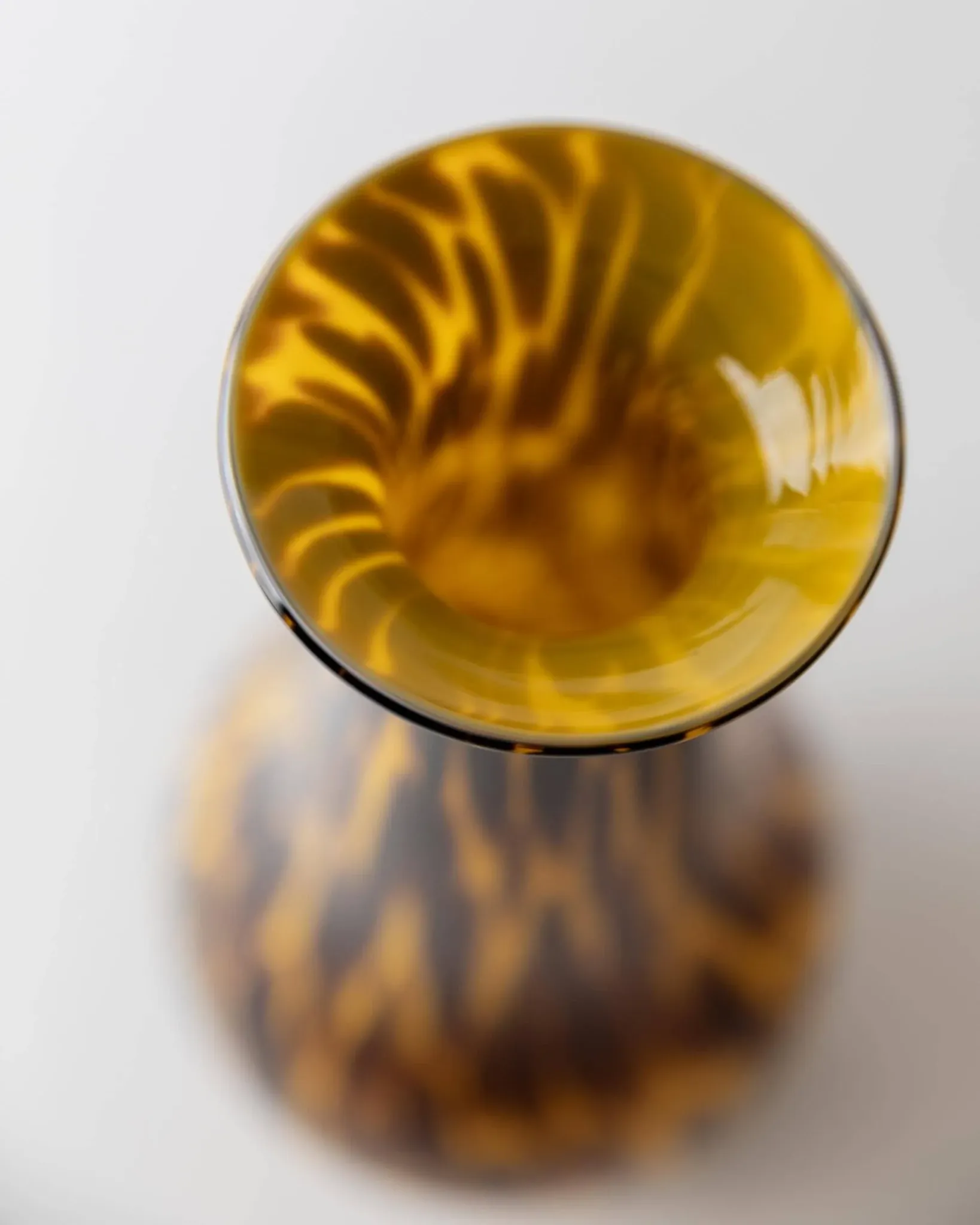Vintage Murano glass vase from the 1990s, yellow art glass with brown spots, postmodern Italian design, sculptural flower vase, elegant gift idea.