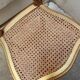 Antique rococo chair in gilded wood and caning