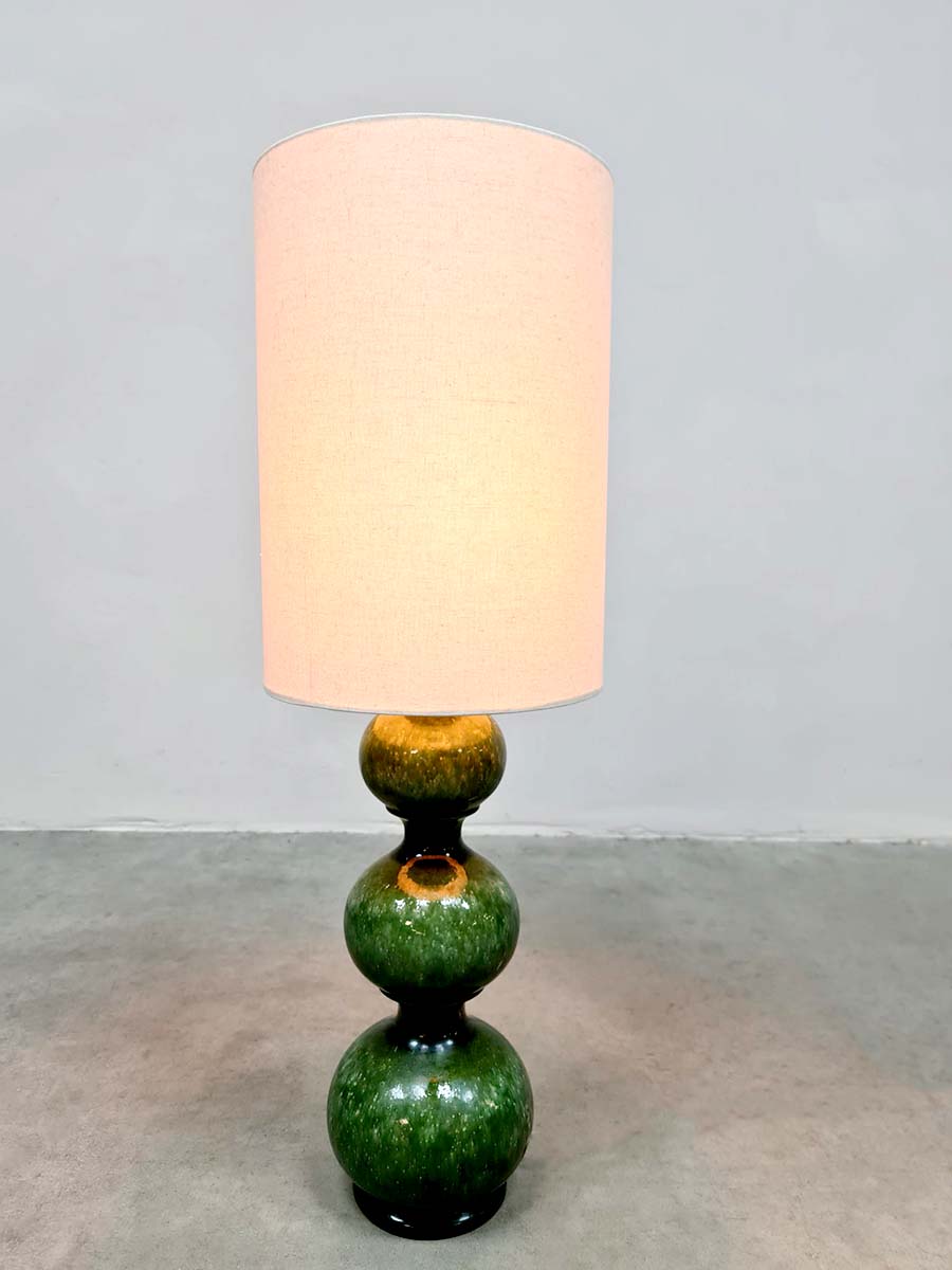 Vintage green ceramic bubble table lamp Kaiser Leuchten