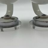 Ensemble de lampes eyeball en métal et plexiglas space age années 70