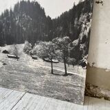 Ancienne photographie montagne noir et blanc XXL