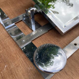 Wall coat rack / 50s chrome cloakroom