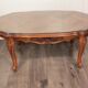 Louis XV style oval coffee table with glass top