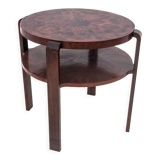 Round art deco coffee table, Czechoslovakia, 1950s