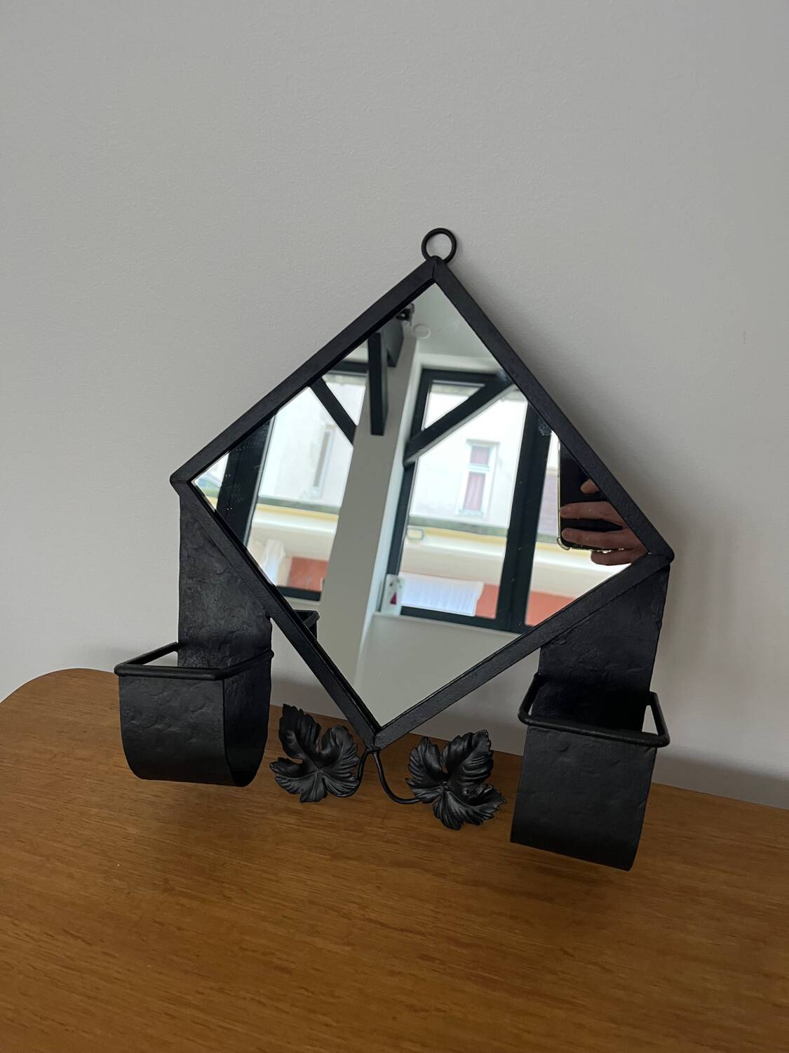 Art Deco wrought iron mirror