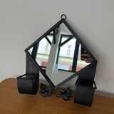 Art Deco wrought iron mirror