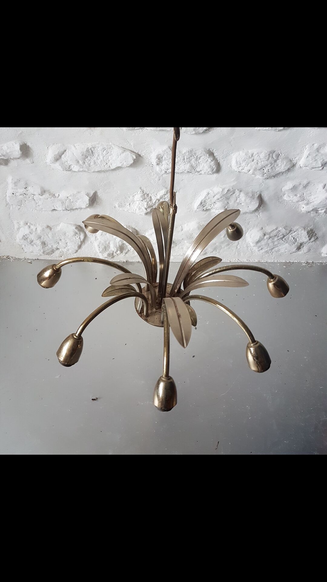 Ideal metal chandelier palm foliage