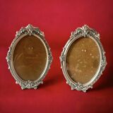 Pair of vintage silver metal frames