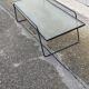 Table basse vintage fer forgé et verre