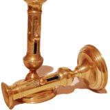 Pair of brass candle holders