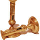 Pair of brass candle holders