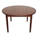 Table à manger ronde en teck avec rallonge, années 1960