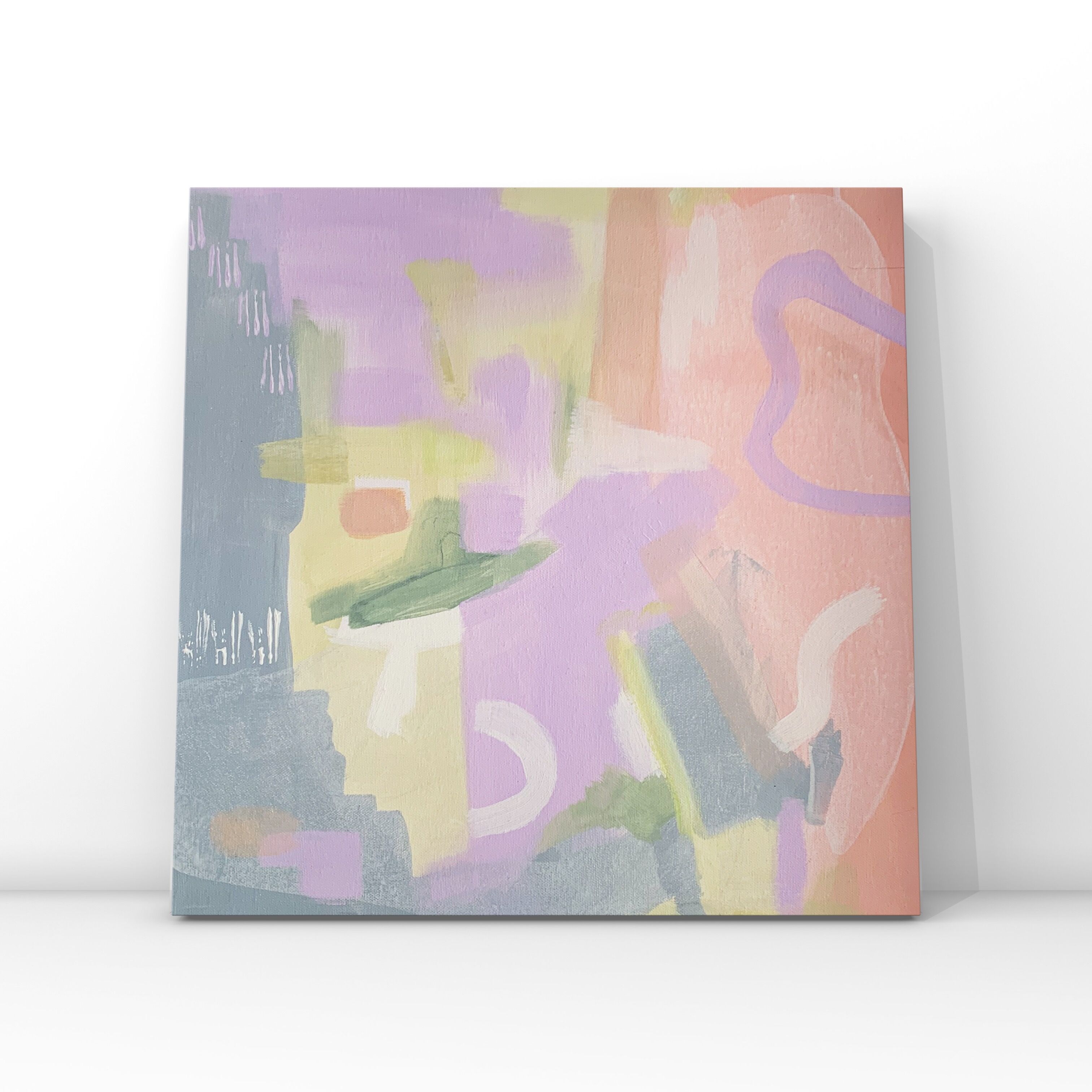 Fade out Lines - Abstract, Acrylic, 50 x 50 cm, unique original piece