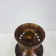 Candlestick, gold-tone brass, clear greenish glass, Austria, 1960s.