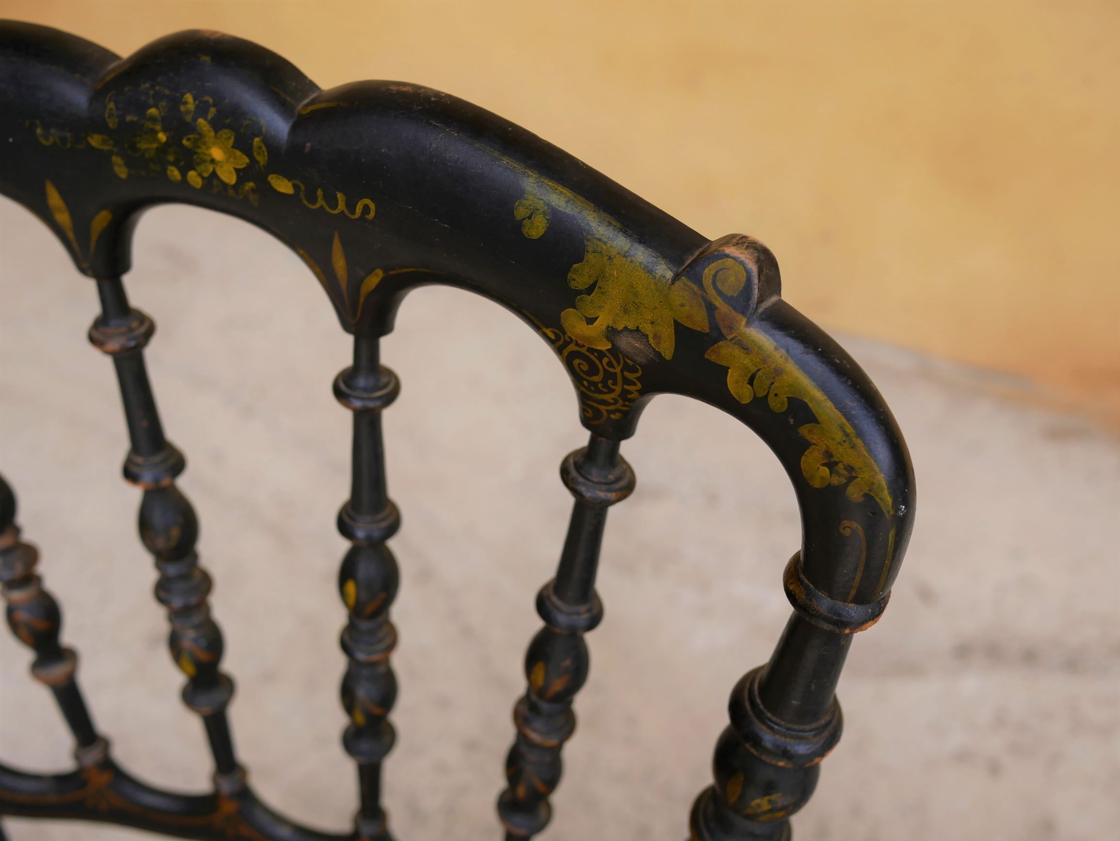 Napoleon III wooden and canning chair, 1920s