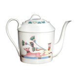 Limoges coffee maker inspired by ancient Egypt in the style of the 80s