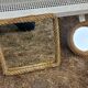 Set of 2 Audoux and Minet mirrors with rope from the 1950s.