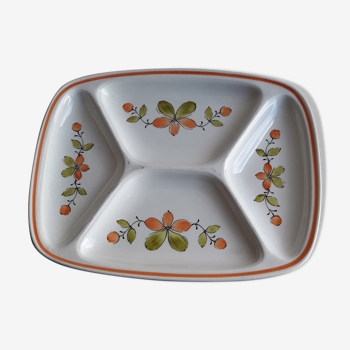 Gien model 4-compartment earthenware dish My kitchen 28.5 x 21 cm