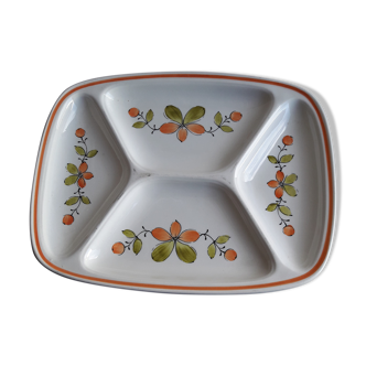 Gien model 4-compartment earthenware dish My kitchen 28.5 x 21 cm