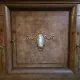 Antique Louis XVI style buffet in burr elm with marble top, late 19th century.