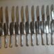 24 silver metal knives and Louis XV style stainless steel blade