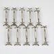 Christofle – Set of 10 Art Nouveau knife rests with chrysanthemum decoration