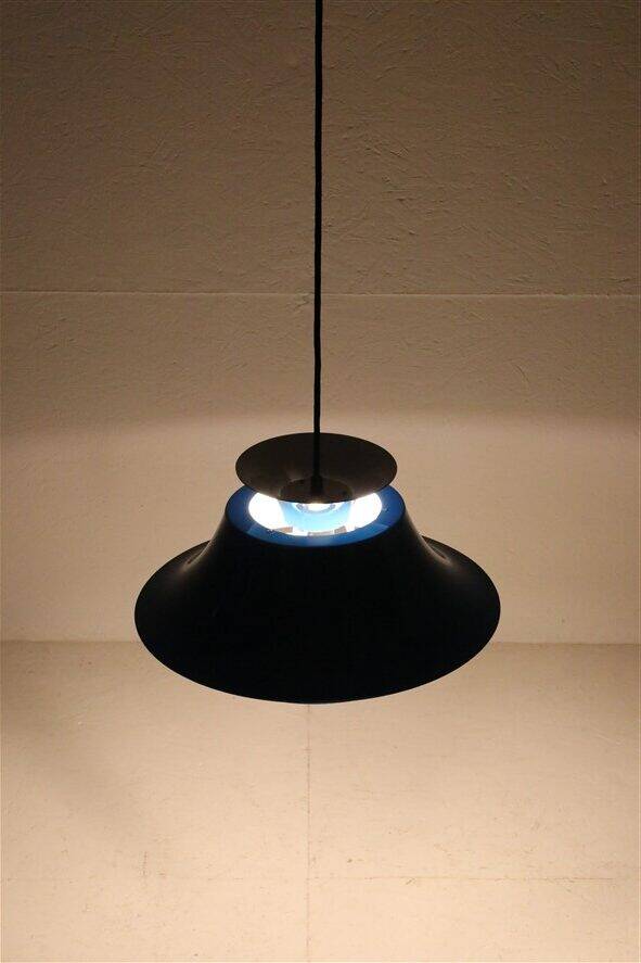 Blue Fog & Mørup / Erik Balslev pendant lamp / Mid-century Danish modern design / 1970s