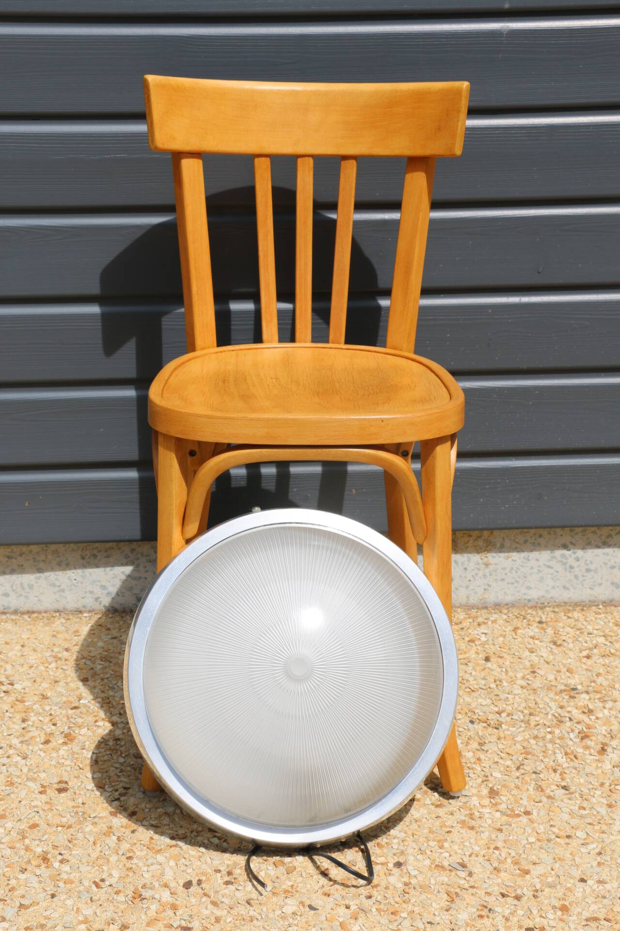 Applique, plafonnier en verre holophane XXL