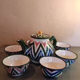 Teapot and six bowls